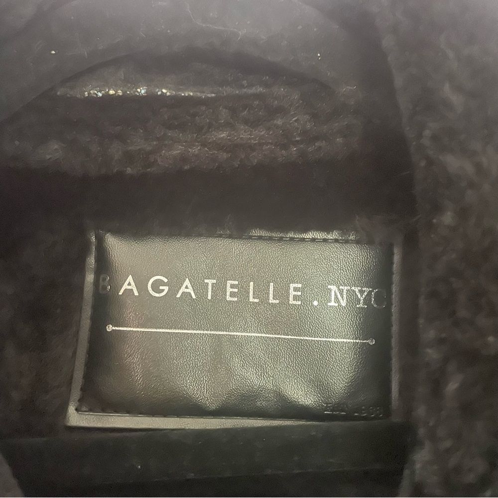 Bagatelle Black Floral Embroidered Jacket Faux Fur & Leather Trim - Picture 8 of 12